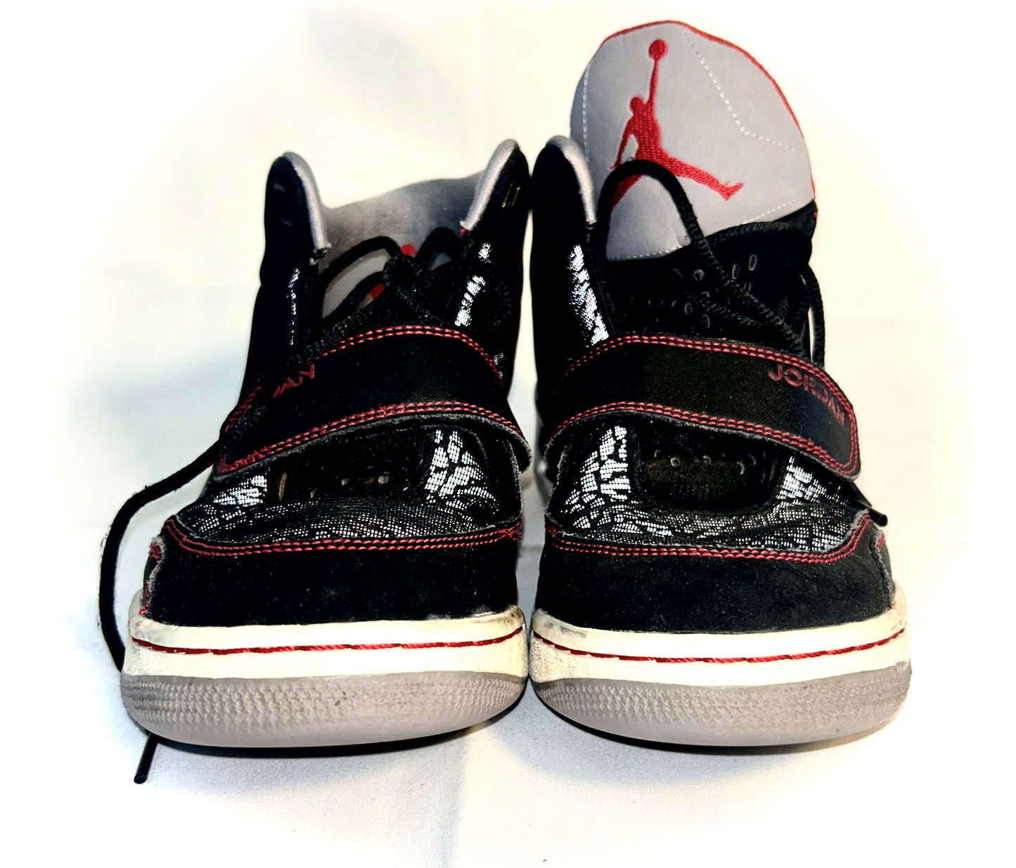 Jordan Fight Club 90's Black Red Basket Ball Shoes Size 9.5