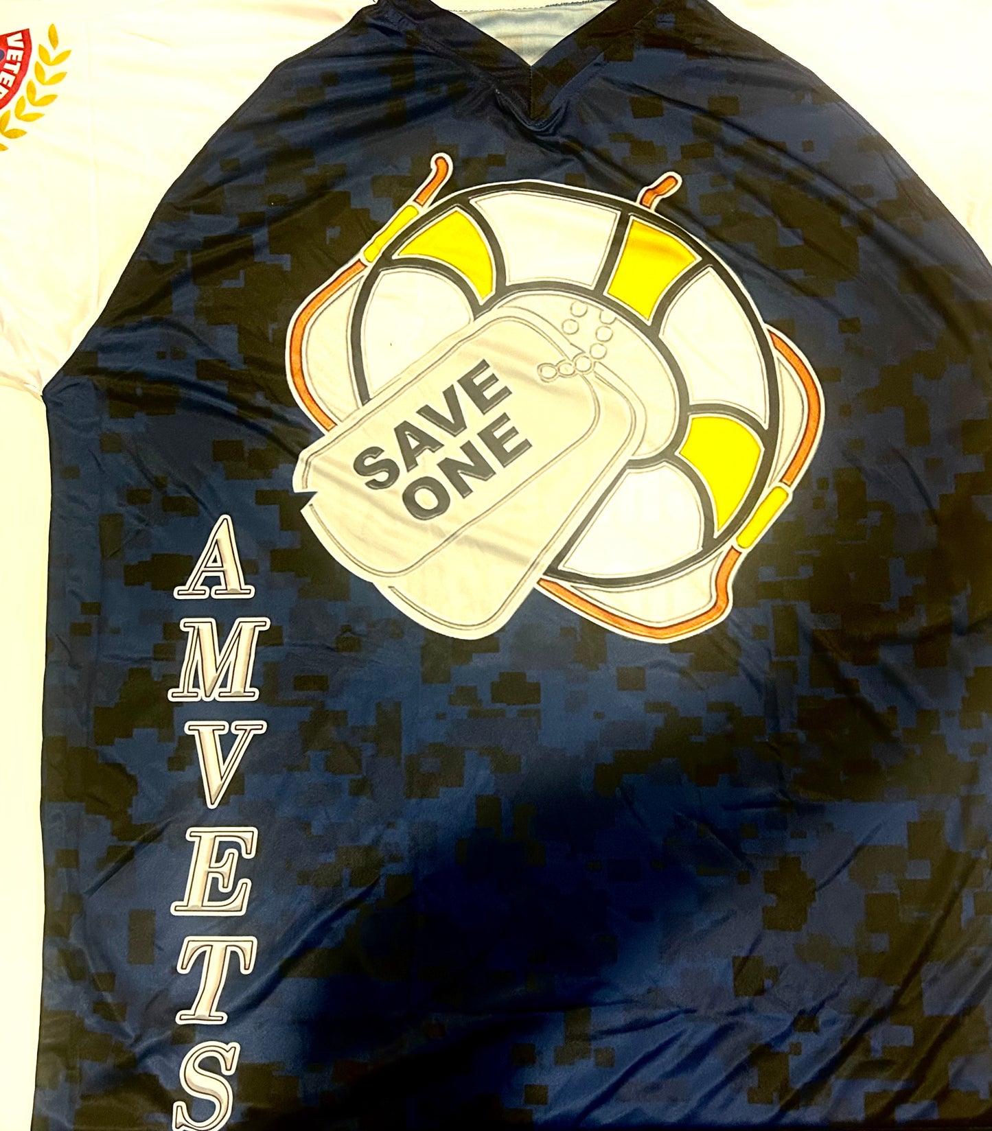 Blue Short Sleeve: AMVETS ;IGY6 Shirt - Size 2XL