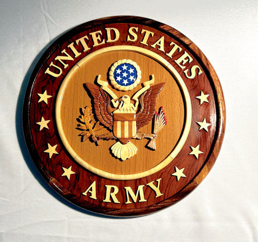 12" Army Wood Plaque