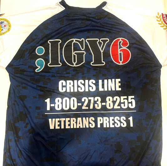 Blue Short Sleeve: AMVETS ;IGY6 Shirt - Size 2XL