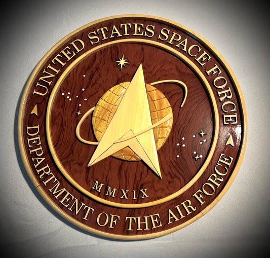 12" Space Force Wood Plaque