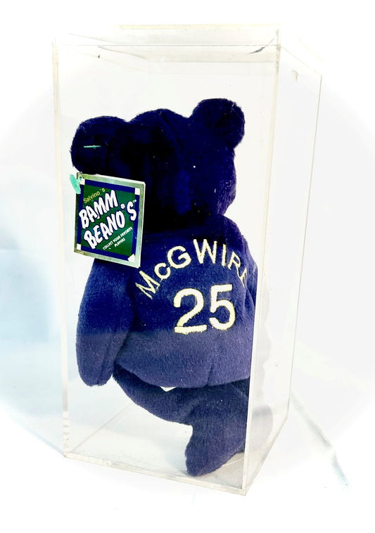 Mark McGwire 1998 Salvino's Bamm Beano's #25 Purple Plush Beanie Bear 8in